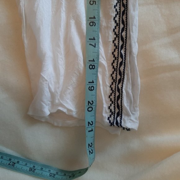 Women's Notch Neck Boho Blouse; Semi-sheer, flowy; Versatile neutral colors - Picture 4 of 7